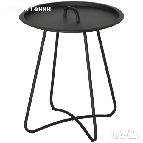 Странична масичка за градина Outsunny, масичка за кафе, масичка за кафе с дръжка за носене, хол , снимка 8 - Маси - 50367830