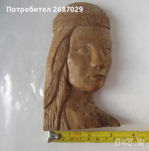 Дърворезби: жена глава пано, Света Богородица, дървена глава  - мъж, снимка 5 - Статуетки - 39490484