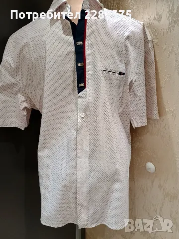 Мъжка риза с къс ръкав ХЛ/ХХЛ , снимка 9 - Ризи - 47581915