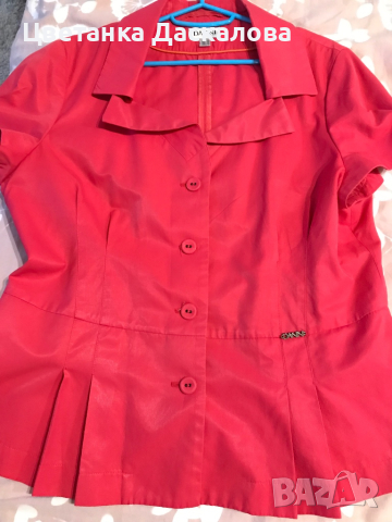 Дамско сако с къс ръкав 54 размер, снимка 1 - Якета - 44810592