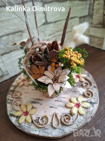 Декорации с цветя-ръчна изработка.