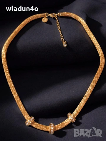 Колие със Сваровски кристали -10e, снимка 5 - Колиета, медальони, синджири - 49940258