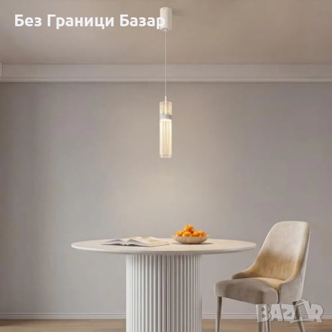 Ново LED висящо осветление цилиндър регулируема височина 150 см лампа 3 цвята светлина, снимка 5 - Лед осветление - 54206989