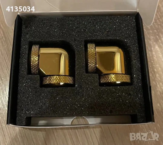 Corsair Hydro X Series XF Hardline 90° фитинги – Gold (x2), снимка 3 - Други - 56096673