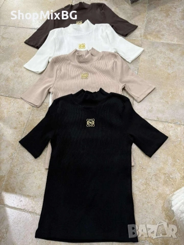 Рипс блузки с къс ръкав