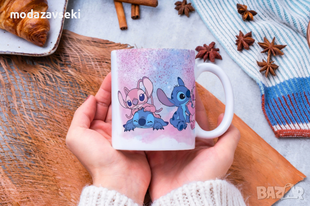 Порцеланови чаши със Стич, снимка 11 - Чаши - 42843346