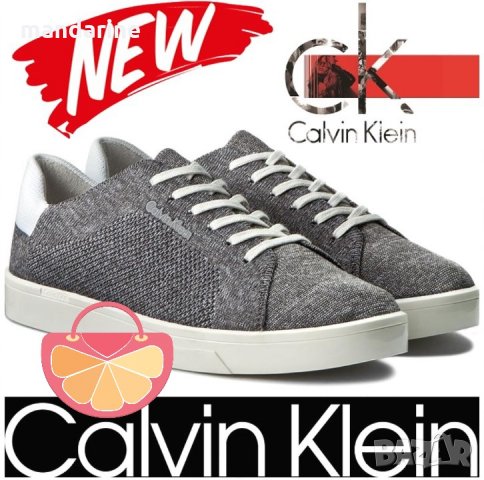 ПРОМО 🍊 CALVIN KLEIN № 37 до 40 🍊 Дамски кецове с плетен мрежест ефект нови с кутия