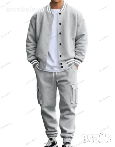 Мъжки свободен комплект от две части, панталон и ежедневно яке от полар, 5цвята , снимка 11 - Спортни дрехи, екипи - 49500961