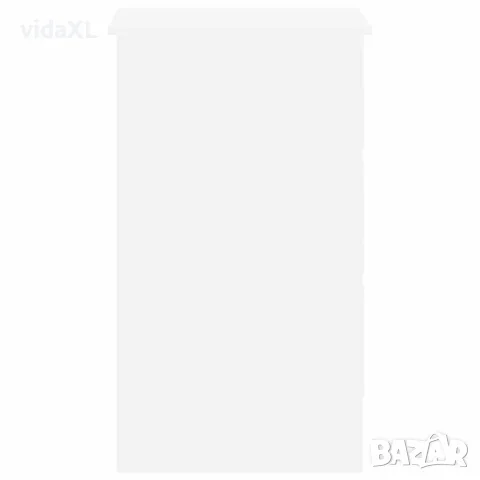 vidaXL Бюро, бяло, 90x45x76 см, инженерно дърво, снимка 7 - Бюра - 56147772