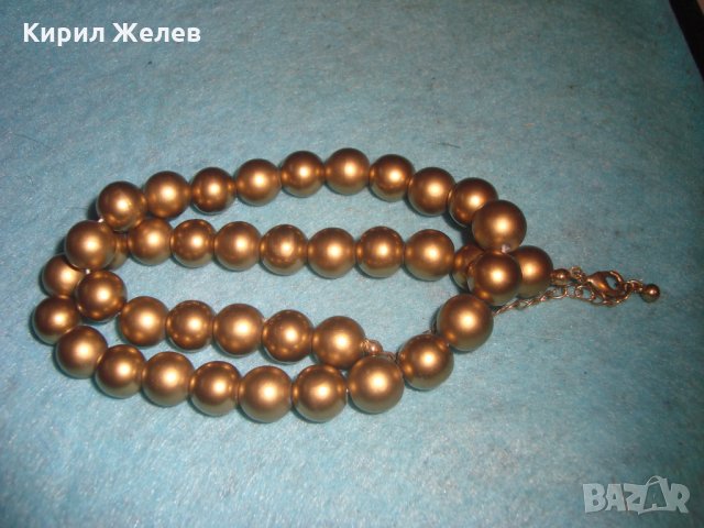 ЗЛАТИСТ ПЕРЛЕН АРТ ДЕКО СТИЛ ГЕРДАН 26997, снимка 4 - Колиета, медальони, синджири - 35119885