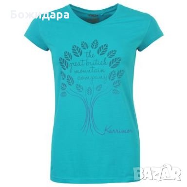 Дамска тениска Karrimor Organic T-Shirt изработена от лека и дишаща материя. Моделът има къси ръкави, снимка 1 - Тениски - 30590969