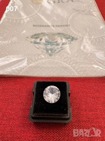 Мойсанит / Диамант 8мм, 2ct, GRA сертификат
