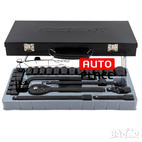 Гедоре с ударни вложки 24 части 1/2 до 32 мм ForceKraft, снимка 3 - Гедорета - 53935797