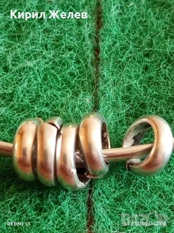 Ръчно изработена сребърна гривна тип фиджет стил и елегантност 54198, снимка 2 - Гривни - 54037849