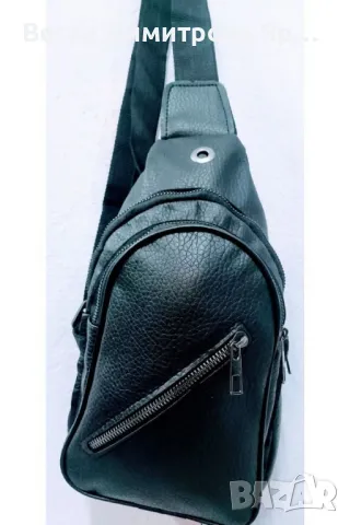 Стилна и практична черна унисекс чанта през рамо, снимка 2 - Чанти - 48951564