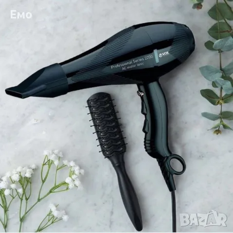 Сешоар, 2200W, AC pro, Йонизация, концентратор и дифузер, снимка 2 - Сешоари - 48207224