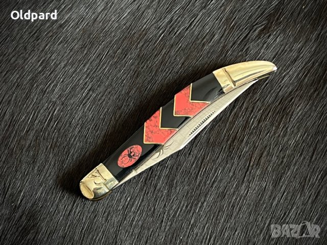 Висококачествен колекционерски джобен сгъваем нож на стил Black Spider (Medium Toothpick) RR1672 , снимка 2 - Ножове - 42891344