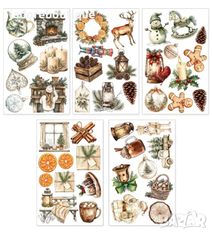 Дизайнерски елементи за изрязване - Cozy holidays, снимка 3 - Други - 47651864