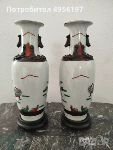 Ваза китайска сет, снимка 4 - Антикварни и старинни предмети - 56199279