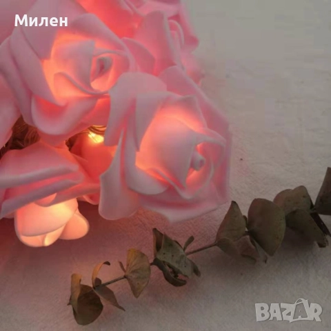 Декоративни интериорни LED лампички рози