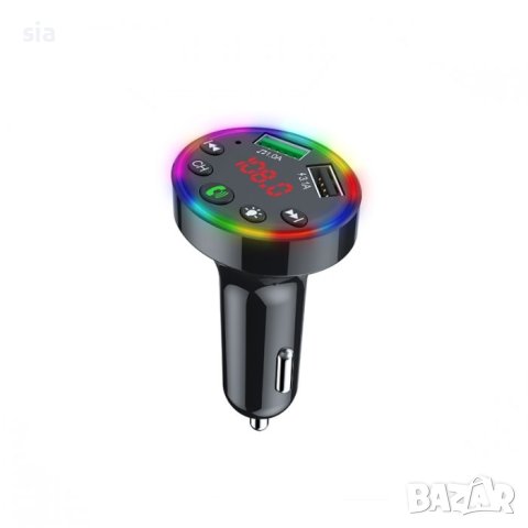 Трансмитер F4, Bluetooth плейър, Fm, Светлинен ефект, LED, Car, Mp3, снимка 2 - Аксесоари и консумативи - 35727044