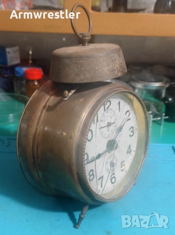 Стар Немски Механичен Часовник Будилник Junghans , снимка 5 - Антикварни и старинни предмети - 54000954