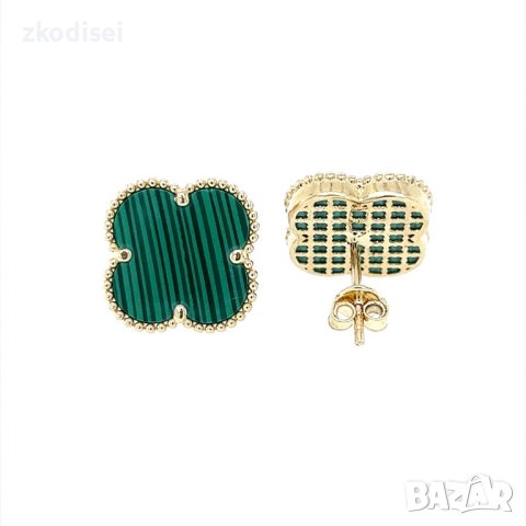 Златни обеци Cleef 3,31гр. 14кр. проба:585 модел:21900-1, снимка 2 - Обеци - 44202710