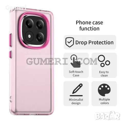 Xiaomi Poco X7 Противоударен Хибриден Гръб - Мат, снимка 4 - Калъфи, кейсове - 49270907