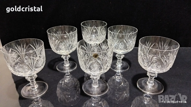 Кристални чаши , снимка 2 - Антикварни и старинни предмети - 36634427