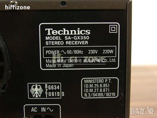 Ресивър  Technics sa-gx350 , снимка 9 - Ресийвъри, усилватели, смесителни пултове - 54088941