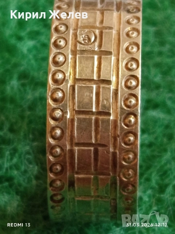 Сребърен пръстен тип халка орнаментиран гранулация ювелирна изработка 49580, снимка 6 - Пръстени - 54038108