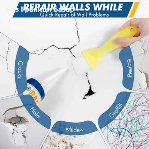 Нова Ремонтна паста за стени – поправя пукнатини, драскотини и дупки, снимка 4 - Други стоки за дома - 49390376