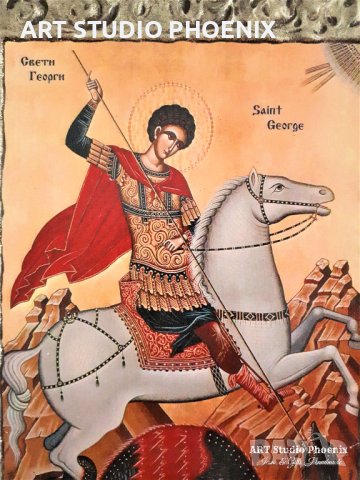 Икона на Свети Георги Победоносец icona Sveti Georgi Pobedonosec, снимка 2 - Икони - 14331566