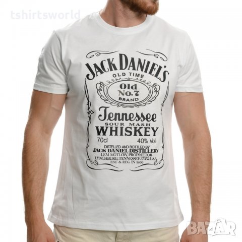 Нова мъжка тениска с трансферен печат JACK DANIELS (Джак Даниелс), уиски, снимка 1 - Тениски - 37639081