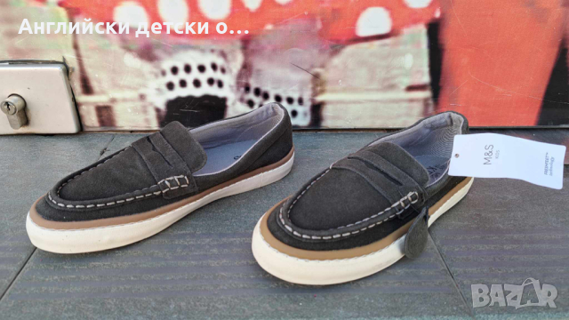Английски детски мокасини естествена кожа-M&S, снимка 4 - Детски маратонки - 44535673