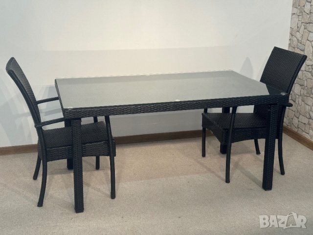 Ратанова маса със столове сет , снимка 5 - Маси - 44247261
