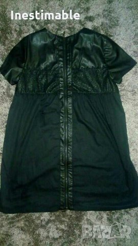 Рокля Юнона с кожени елементи, снимка 3 - Рокли - 30306268