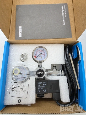 NICREW Аквариумен CO2 Регулатор с Двоен Манометър и Соленоид (W21.8), снимка 12 - Аквариуми - 53381292