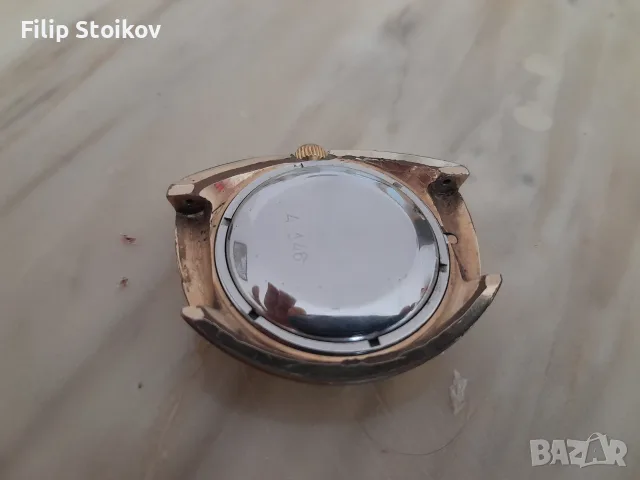 Масивен часовник Слава позлатен автомат, снимка 2 - Мъжки - 56056146