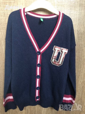 Детска жилетка с вълна и кашмир Benetton , снимка 2 - Детски пуловери и жилетки - 39463578