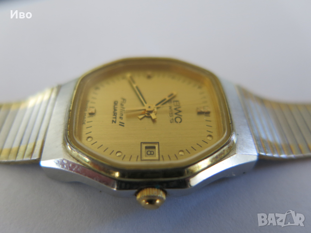 Рядък ретро часовник BWC Swiss Flatline II Quartz 153008, унисекс, снимка 11 - Мъжки - 44685540