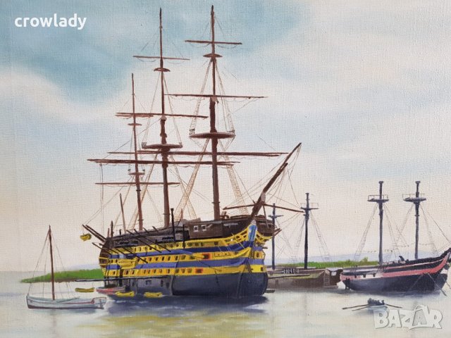 Картина Неустрашим от Карибски пирати англиски кораб маслени бои, снимка 6 - Картини - 44431740