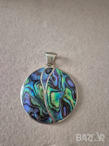 комплект сребро и седеф, снимка 3 - Бижутерийни комплекти - 53291202