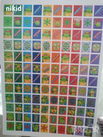 200 бр Костенурките Нинджа книжка албум самозалепващи лепенки стикери, снимка 3 - Други - 48755454