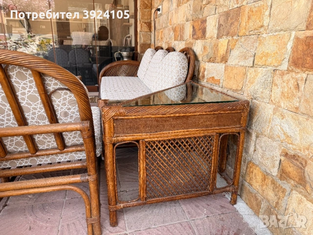Комплект ЕСТЕСТВЕН РАТАН, снимка 6 - Дивани и мека мебел - 54196323