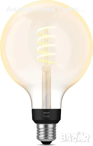 Смарт крушка Philips Hue Filament Globe E27, G125, снимка 4 - Крушки - 56540332