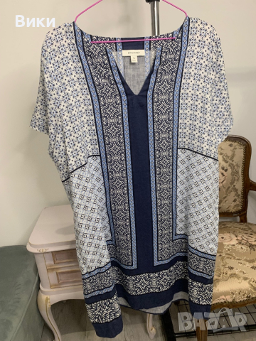 Туника/рокля в размер 16, подходяща за L-XL, снимка 2 - Рокли - 44653971