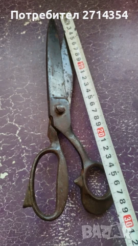 Стара шивашка ножица , снимка 3 - Антикварни и старинни предмети - 51083561