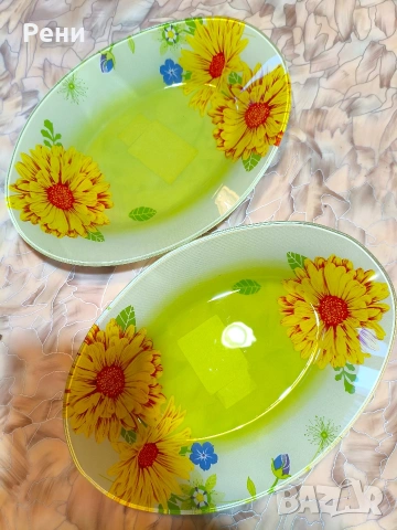 стъклени чинии 
