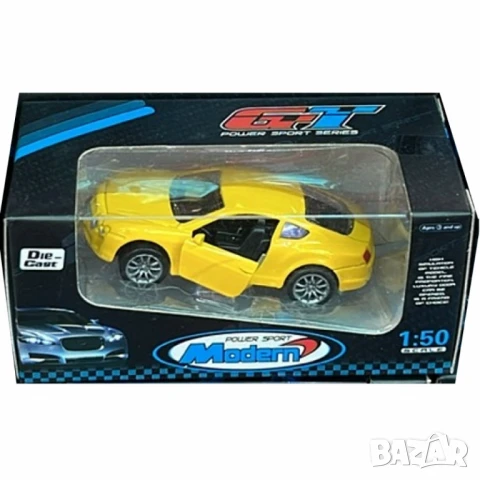 Метална количка 1:50 с отварящи се врати – Спортен стил и реалистичен дизайн, снимка 3 - Коли, камиони, мотори, писти - 51063505